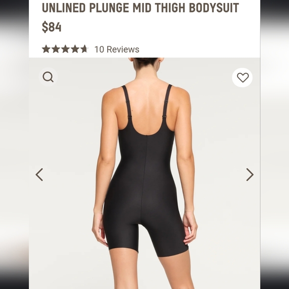 Skims unlined plunge mid high bodysuit - Picture 3 of 6